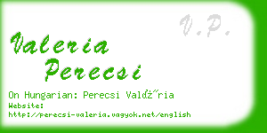 valeria perecsi business card